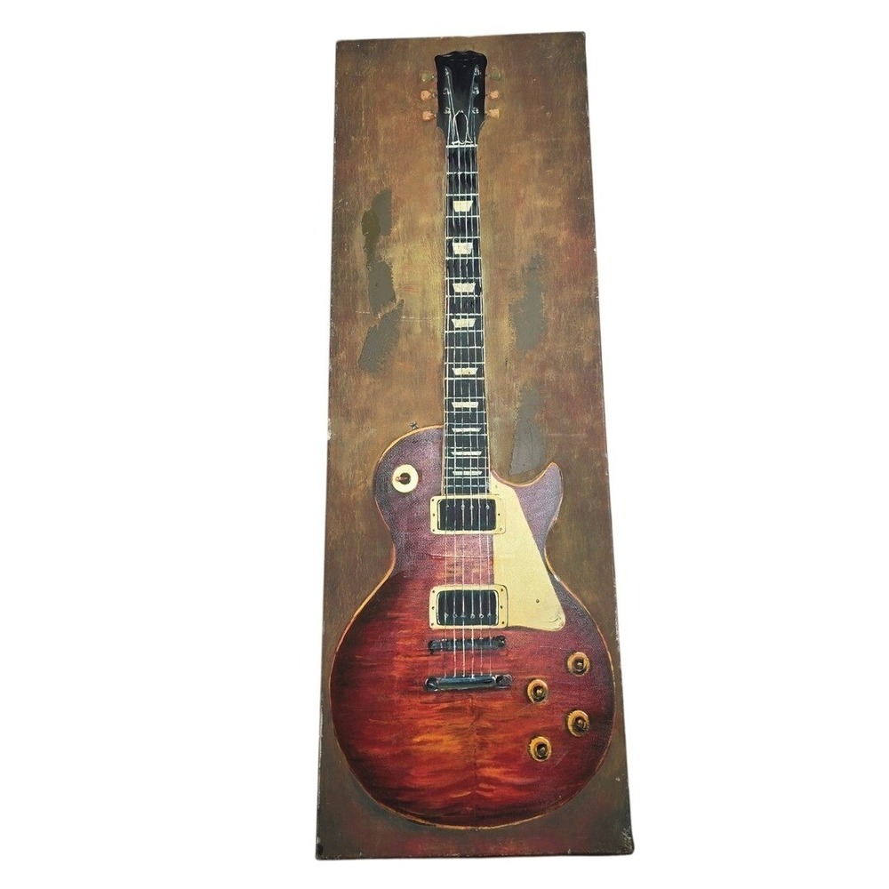 Bed Bath & Beyond Art Classic Rock Electric Guitar Canvas Wall Decor 12x36
